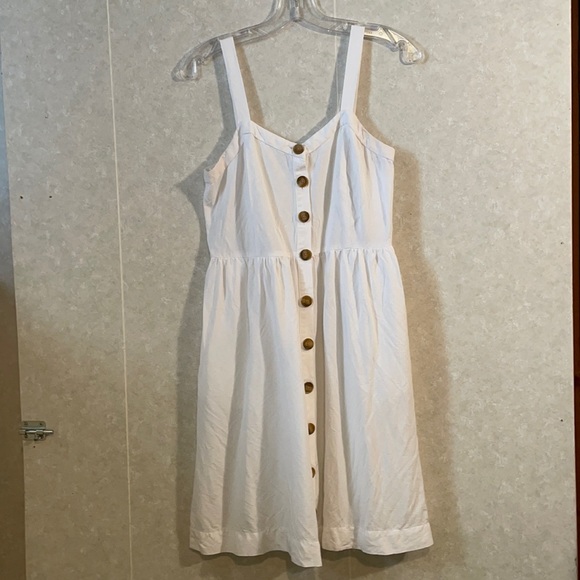 LOFT | Dresses | Loft White Linen Dress | Poshmark